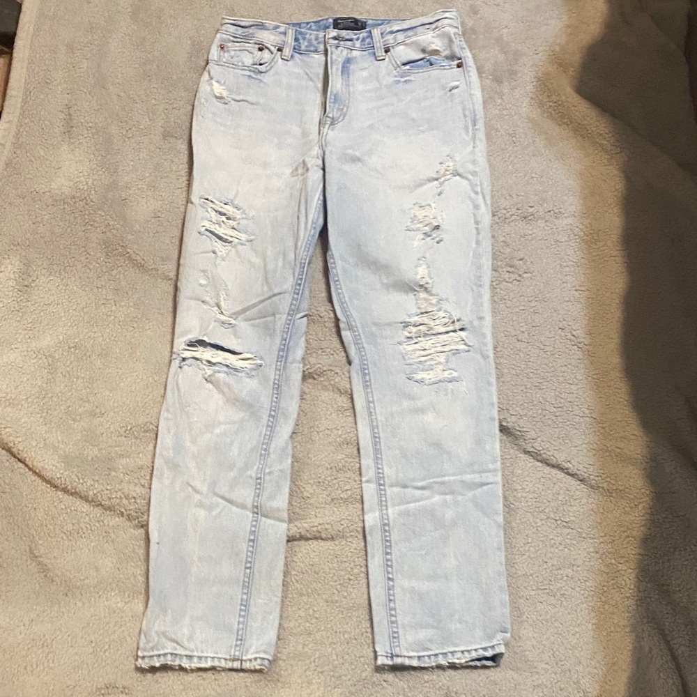 Light Blue Distressed Women Jeans- Abercrombie & Fitch size 26 or 2L